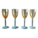 Ensemble de 4 verres à liqueur vintage français