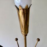 Wall lamp brass and gray metal 1950