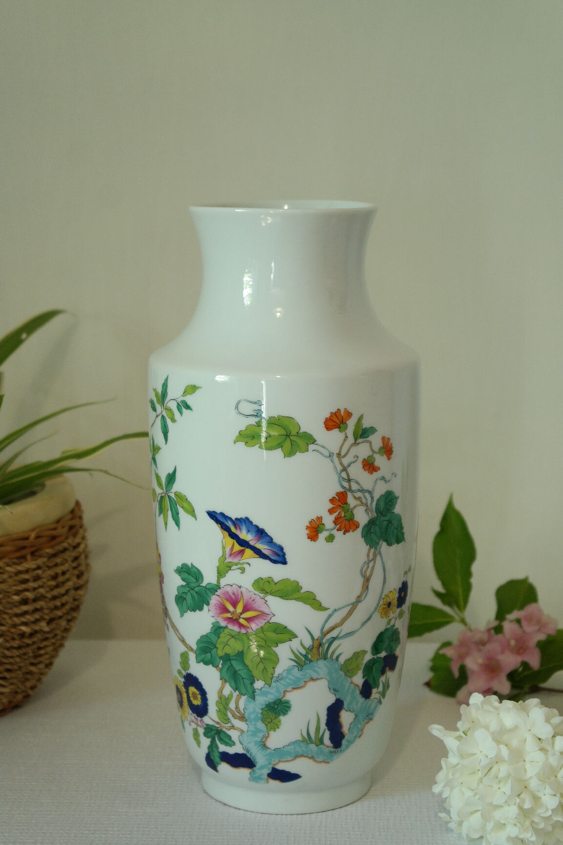 Art Deco baluster vase, Limoges porcelain, A. Lanternier.
