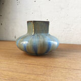 Small blue ceramic vase