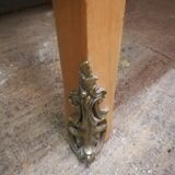 Curved chest of drawers in elm magnifying glass and bronze