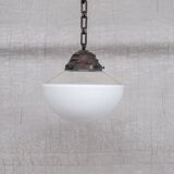 Two tone mid-century french pendant light