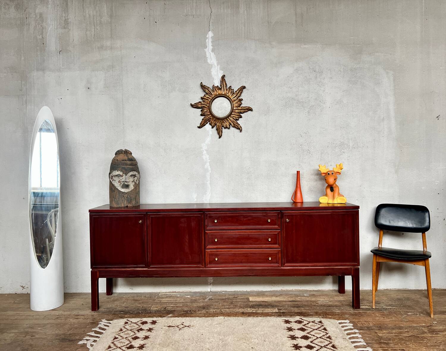 Scandinavian sideboard vintage TV hifi cabinet