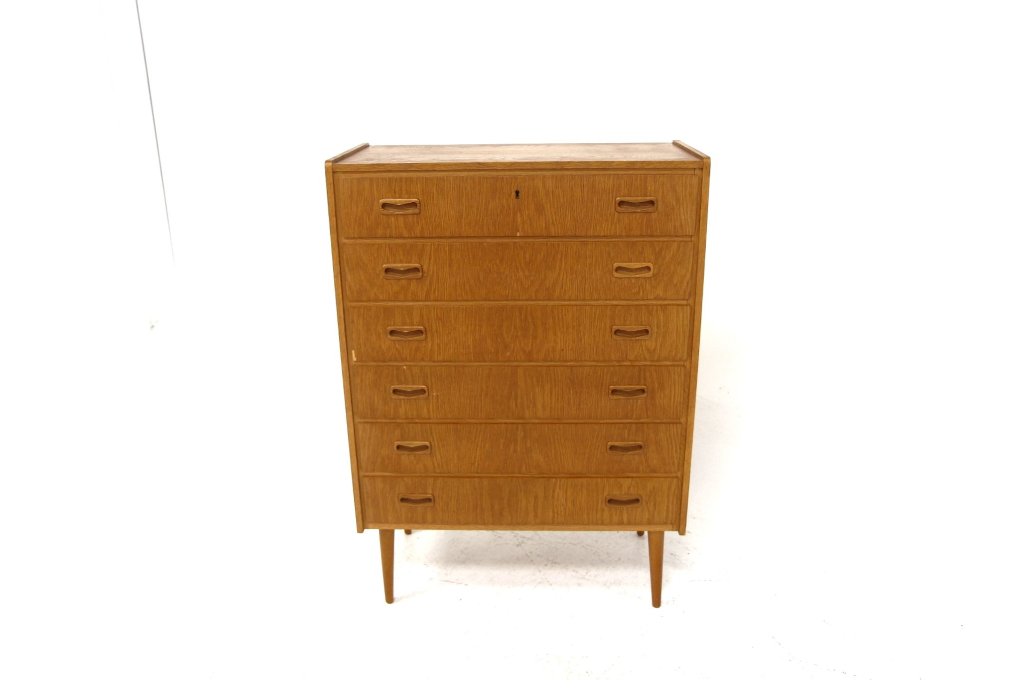 Commode scandinave "tallboy" en teck, Suède, 1960