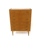 Scandinavian teak "tallboy" chest of drawers, Sweden, 1960