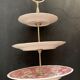 Display or cake holder in old Earthenware Villeroy and Boch, model Burgenland pink