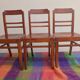 Lot de 3 chaises anciennes estampillé PTT