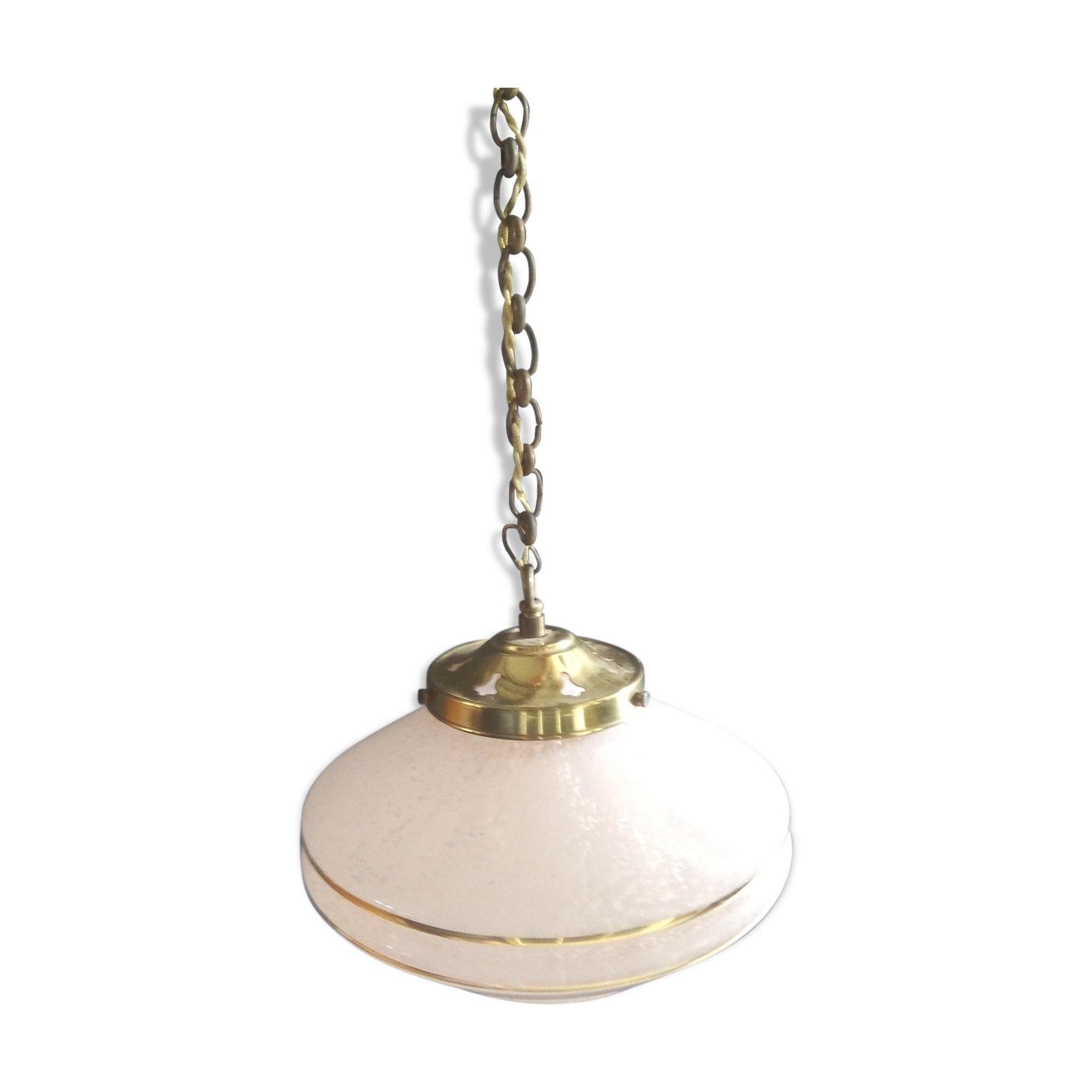 Suspension in Clichy glass and gilded metal