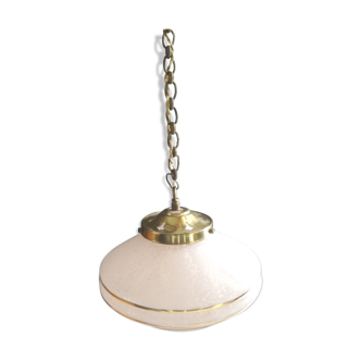 Suspension in Clichy glass and gilded metal
