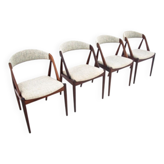 A set of chairs by Kai Kristiansen from the 1960s, Denmark, model 31.