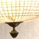 Crystal and bronze chandelier, spherical crystal suspension