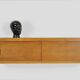 Vintage Mid-century hanging cabinet with sliding doors, 1960s