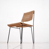 Rattan side chair by Carl Auböck