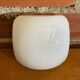 Antique square white opaline ceiling light