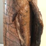 Deux vases céramique émail Raku craquellé