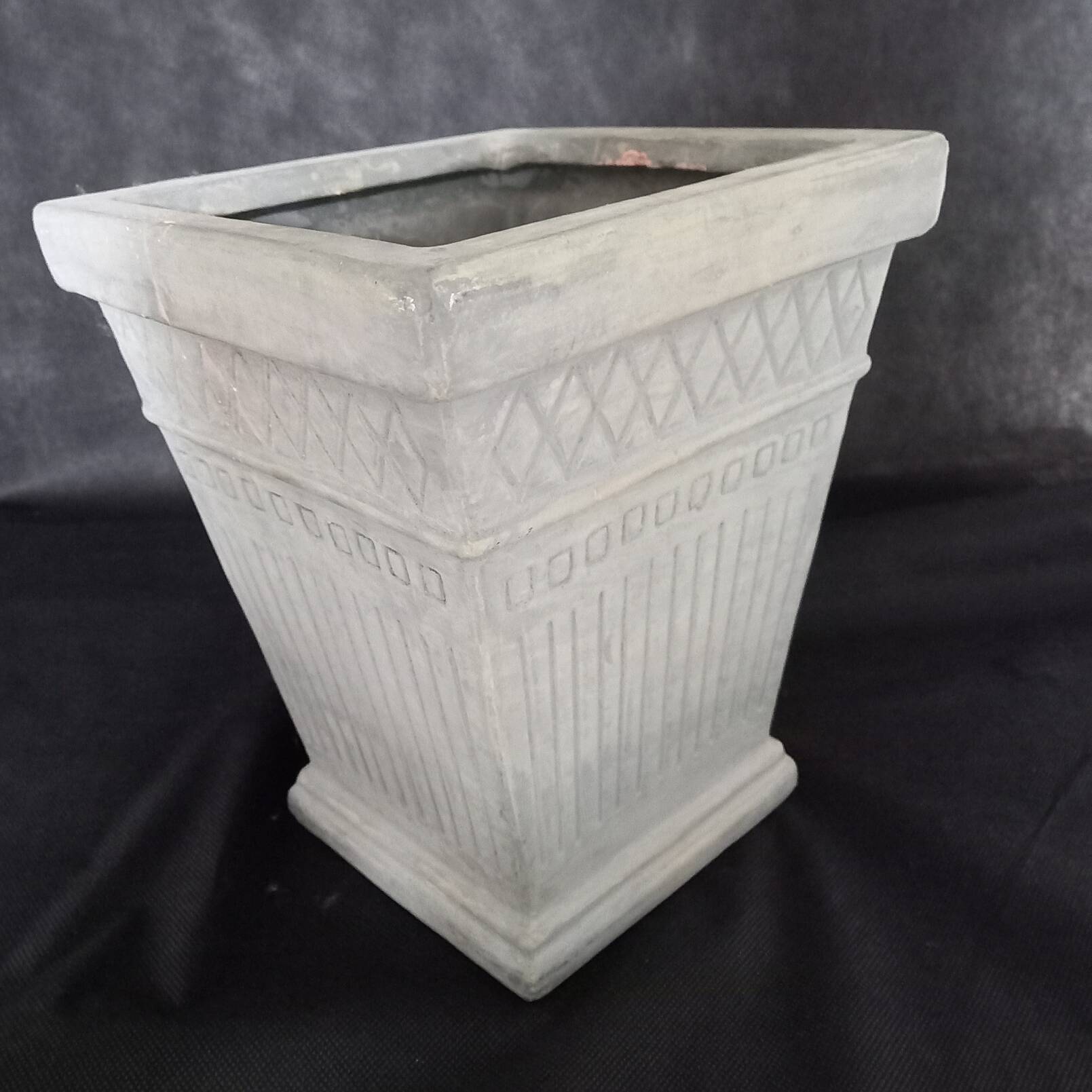 Square Art Deco Style Ceramic Planter