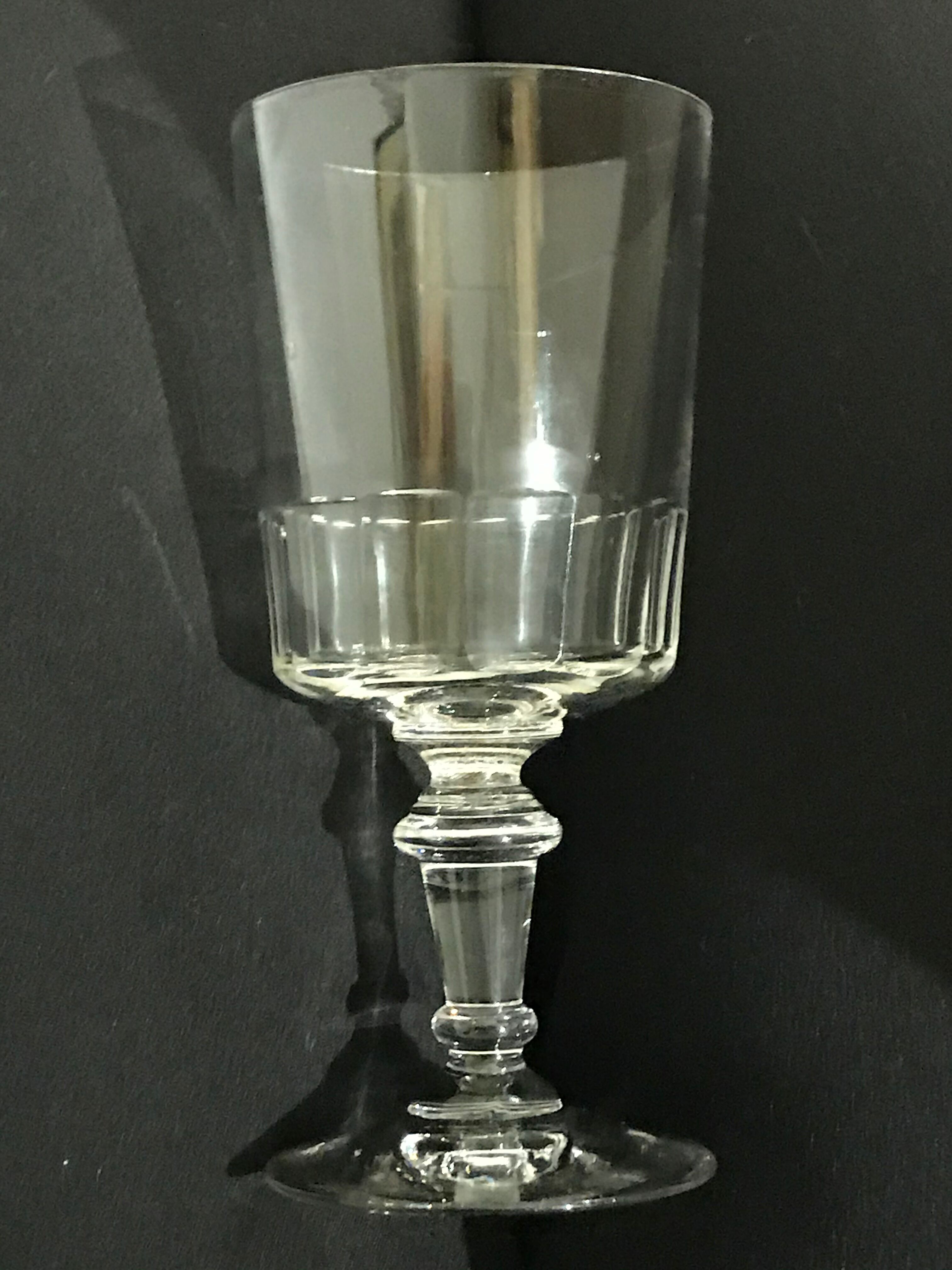 12 old and blown glass walking glasses