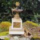 Antique French Marble Bronze Cherub Lamp - Napoleon III Style