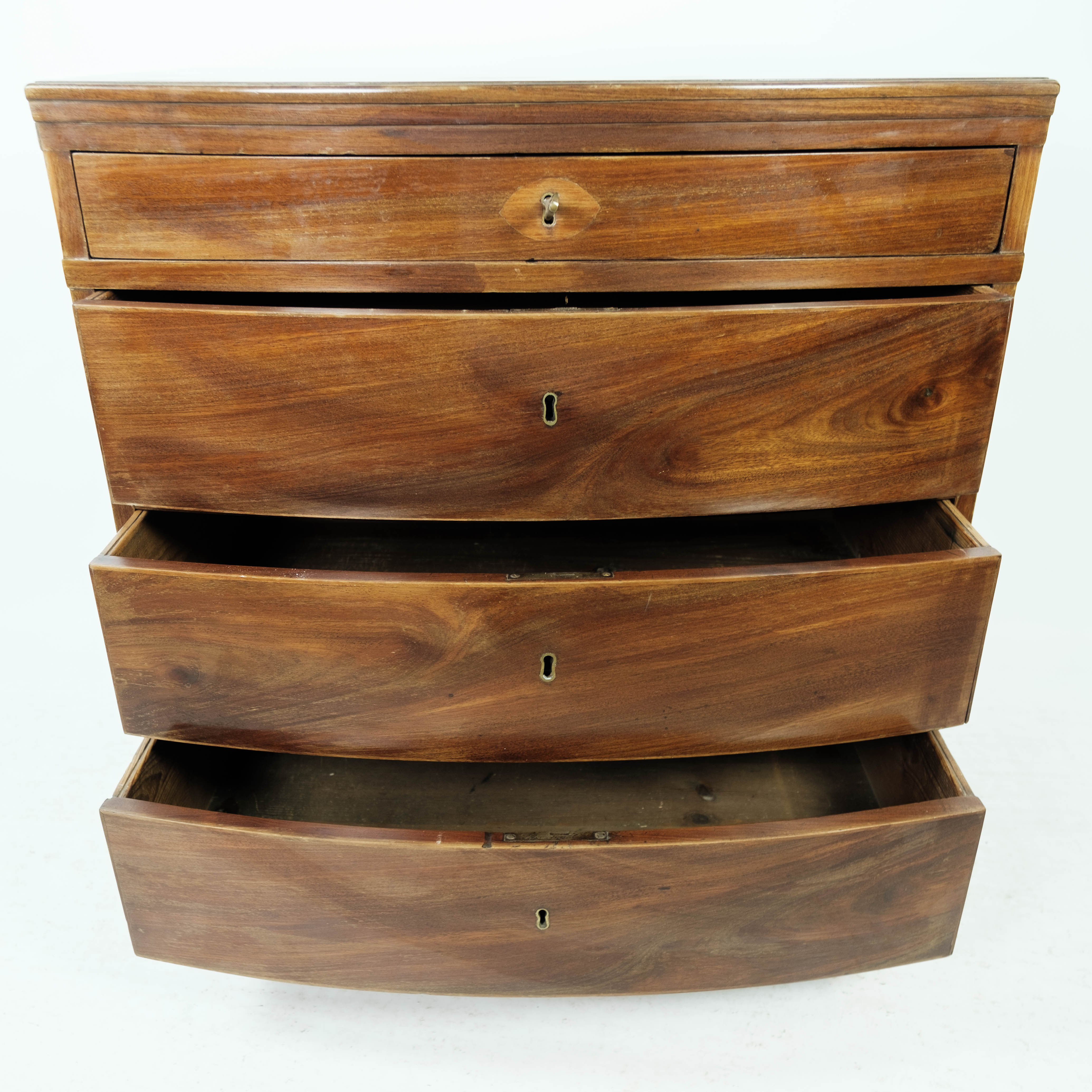 Empire chest of drawers of polished mahogany, 1820