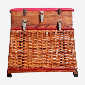 Old rattan fisherman's stool