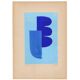 Collage abstrait sur papier ancien - signé Eawy