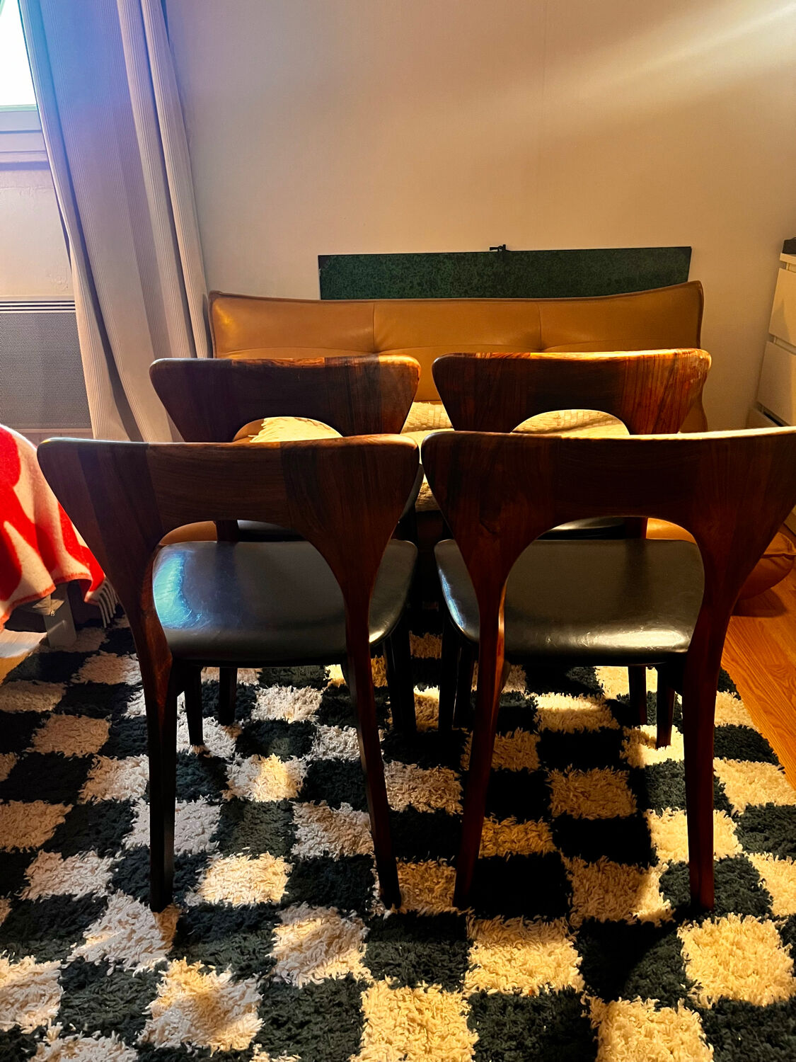 Set of 4 Scandinavian teak chairs