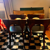 Set of 4 Scandinavian teak chairs