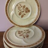 Set of 6 old fondue plates