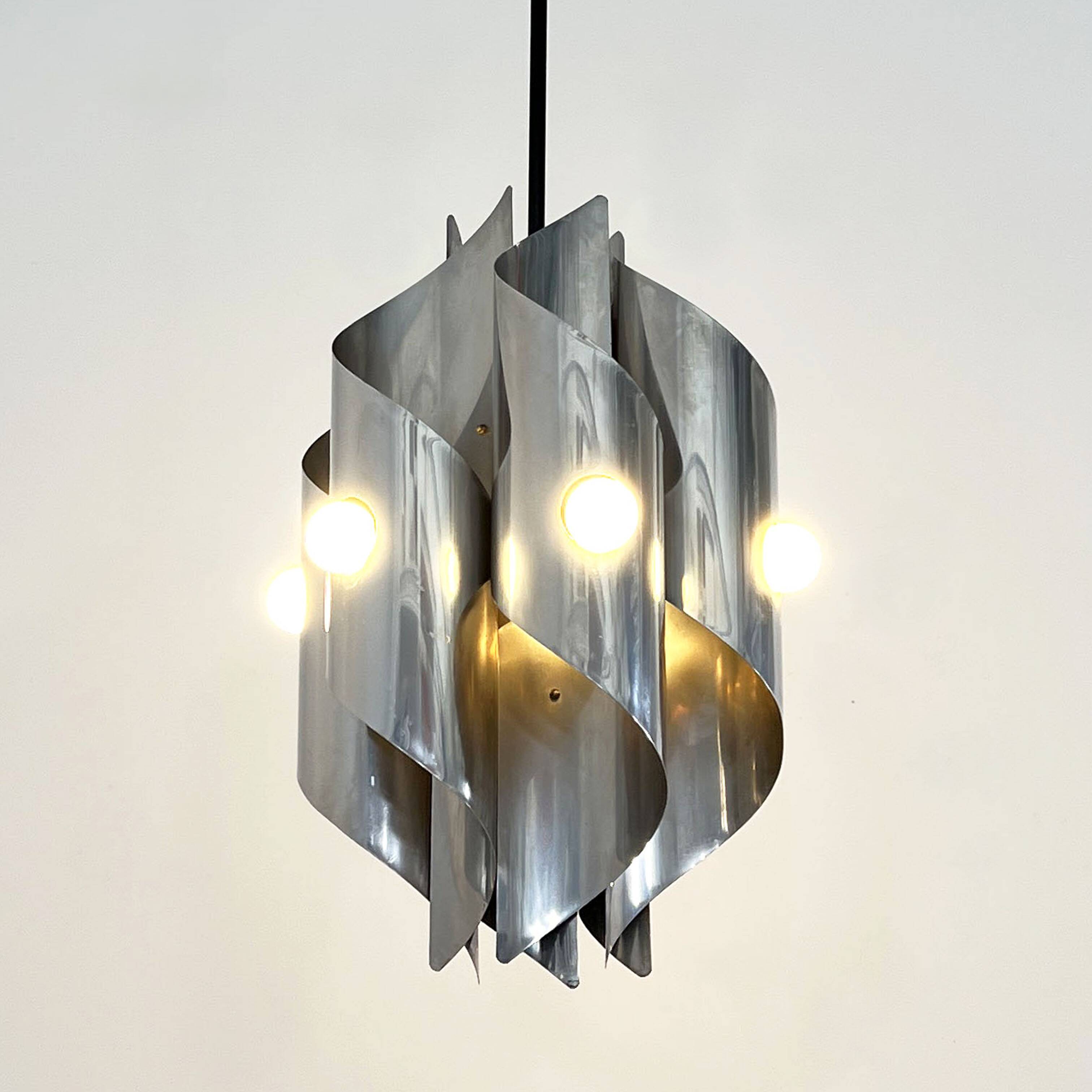 Chandelier Space Age Chrome, 1970