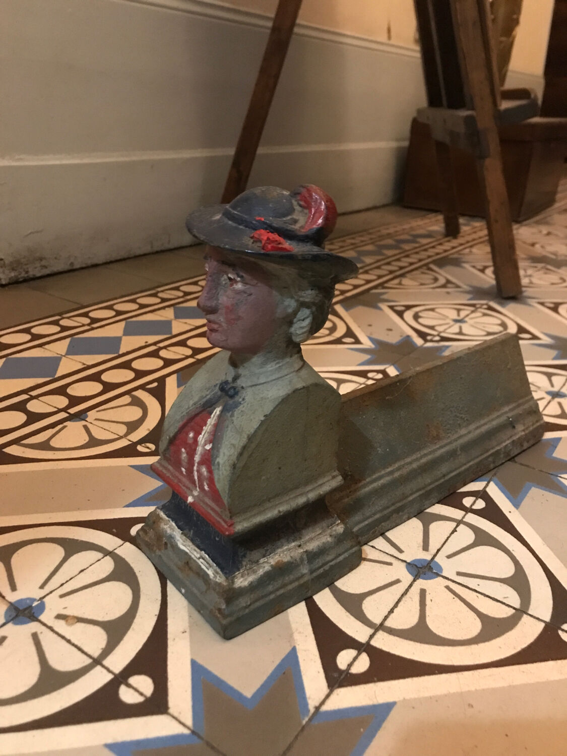 Pair of fireplace andirons