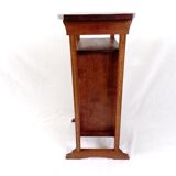 Vintage table-piece furniture with music magazines