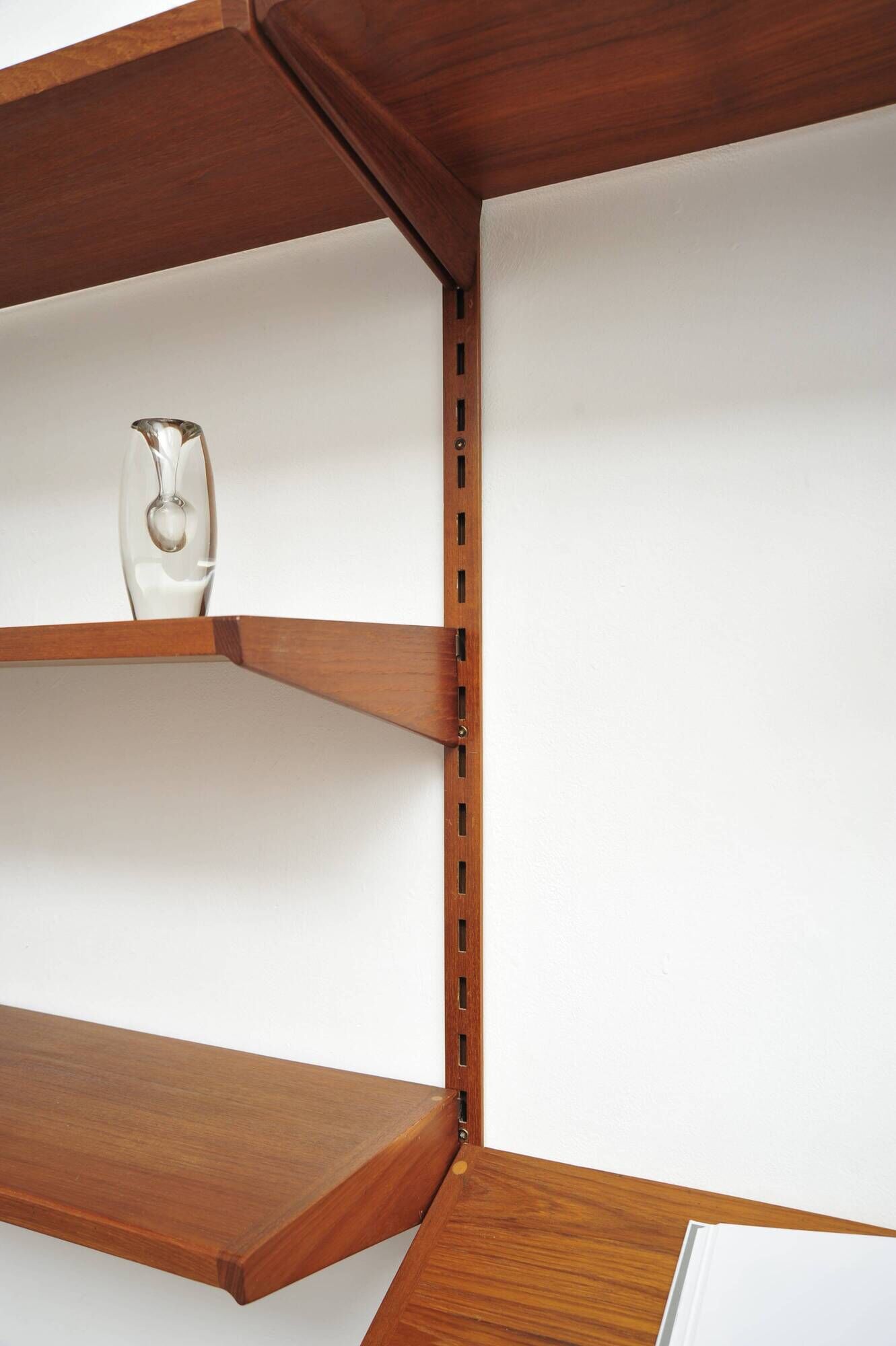 Danish teak wall unit by Kai Kristiansen for Feldballes Møbelfabrik