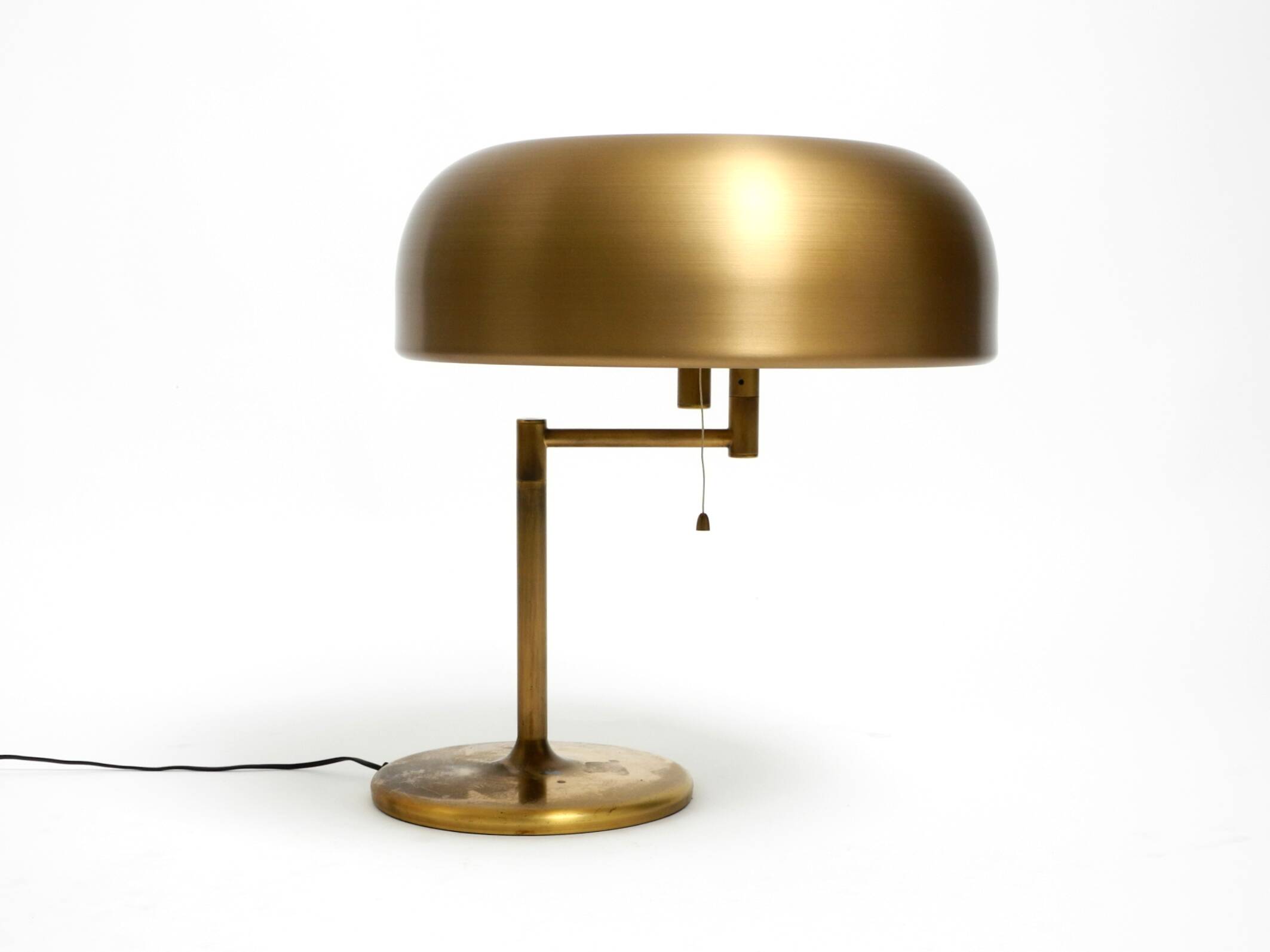 Extraordinary heavy 1960s XXL brass table lamp by Staff with a swivel joint