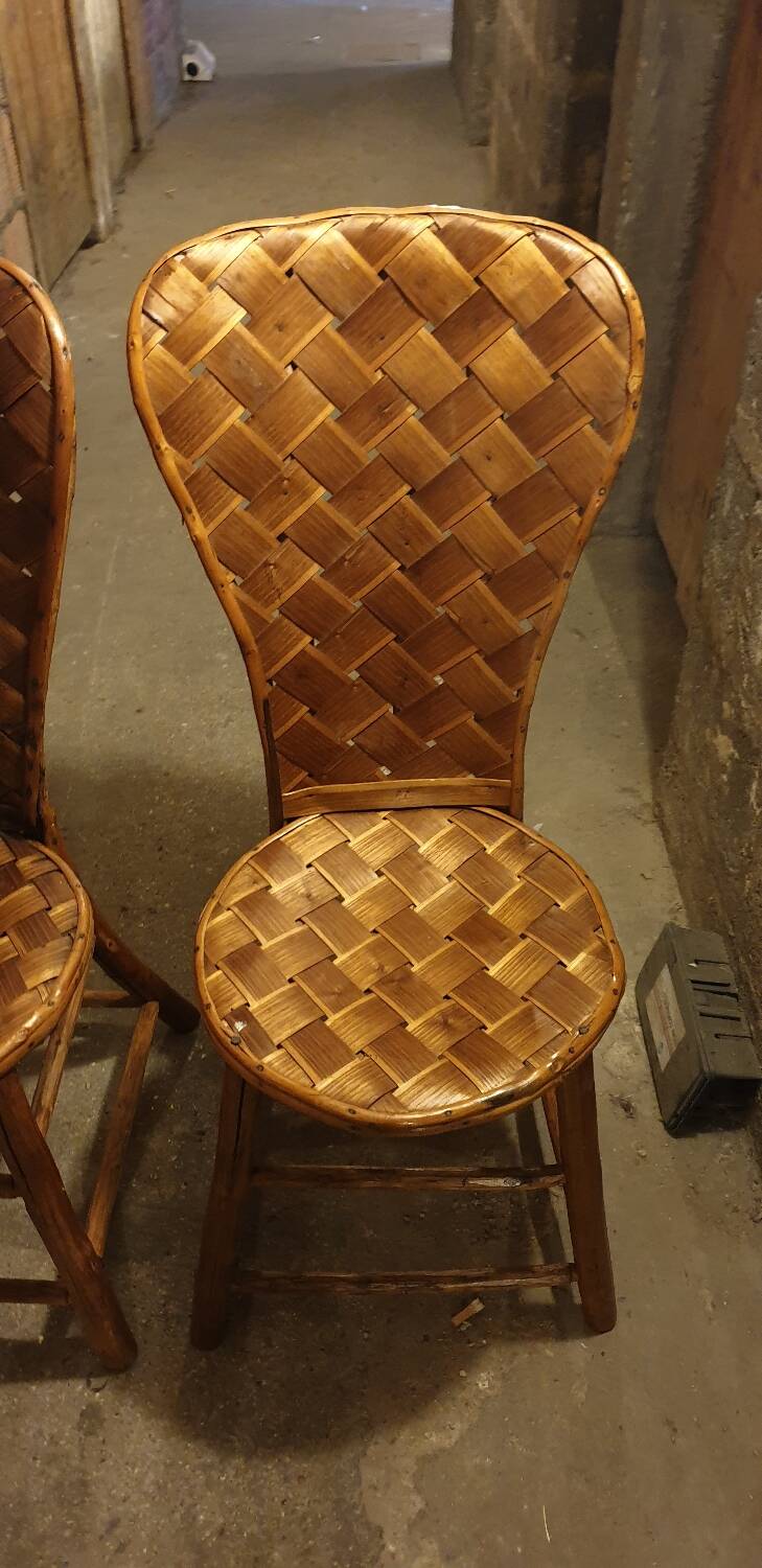 2 seventies palm tree chairs