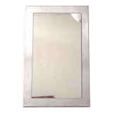 Vintage 90s rectangular bent/brushed aluminum mirror