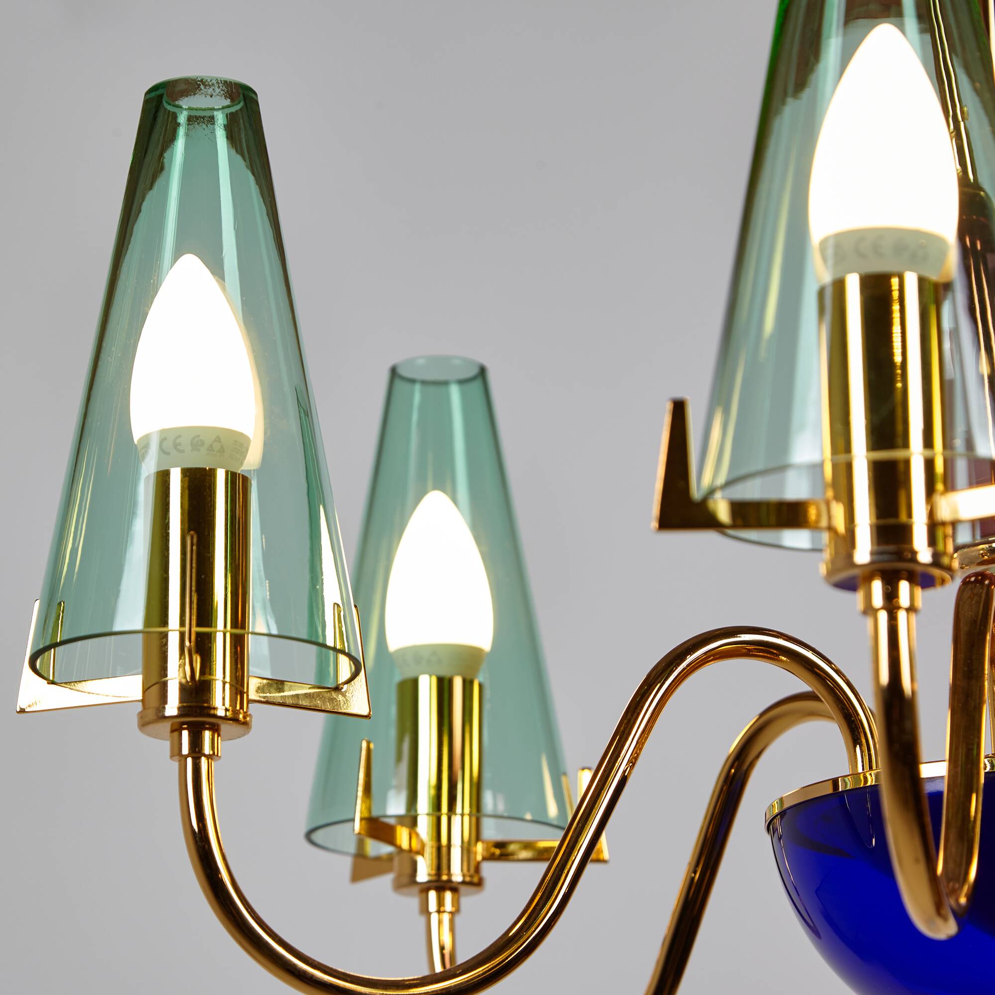 Italian Glass Chandelier, 1980s (MK9505)