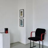 Black and red armchair by Yrjö Kukkapuro for Avarte, Finland, 1980s