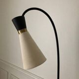 Tablet floor lamp and magazine holder with diabolo