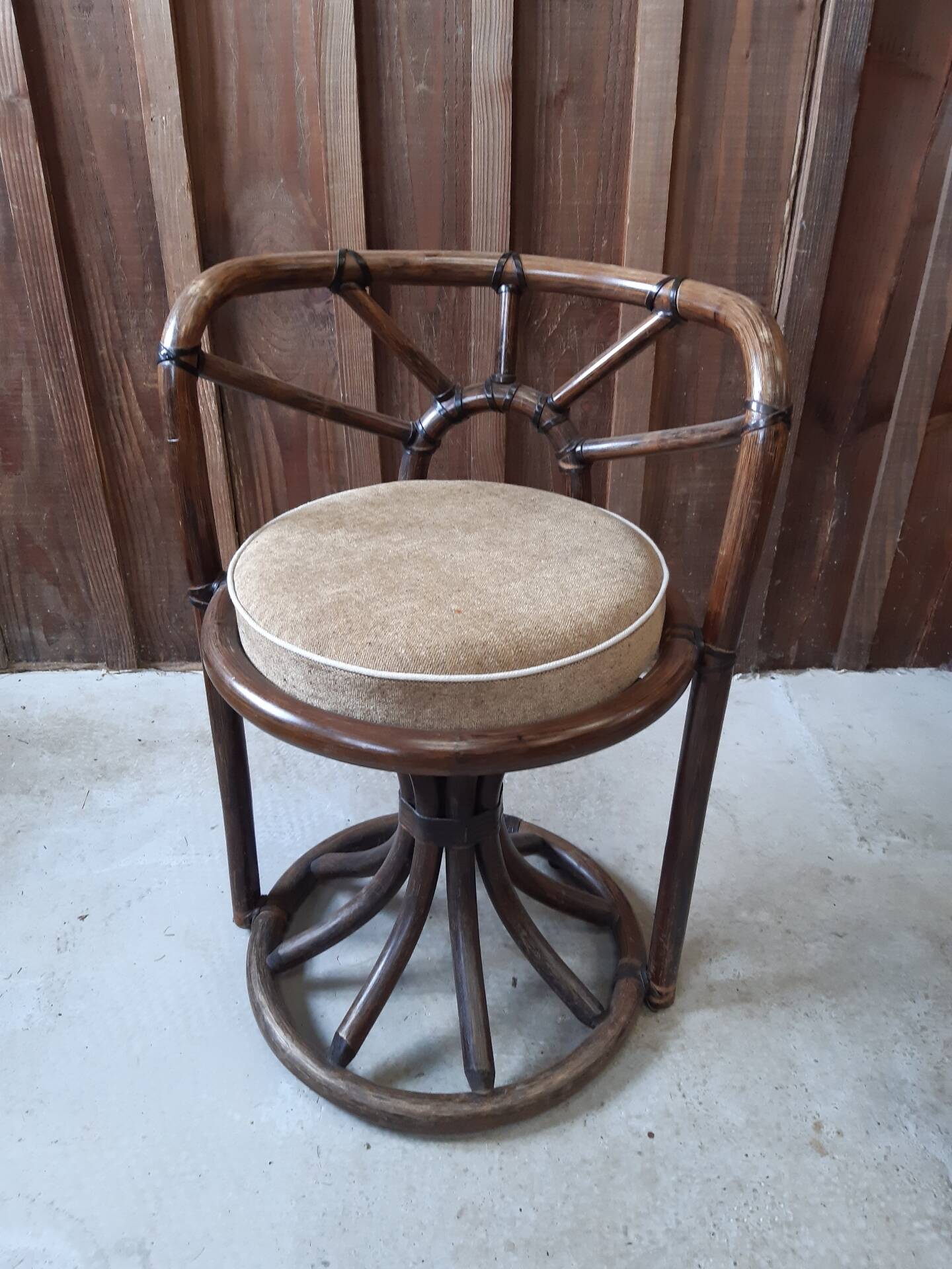 1970s bamboo dining set.