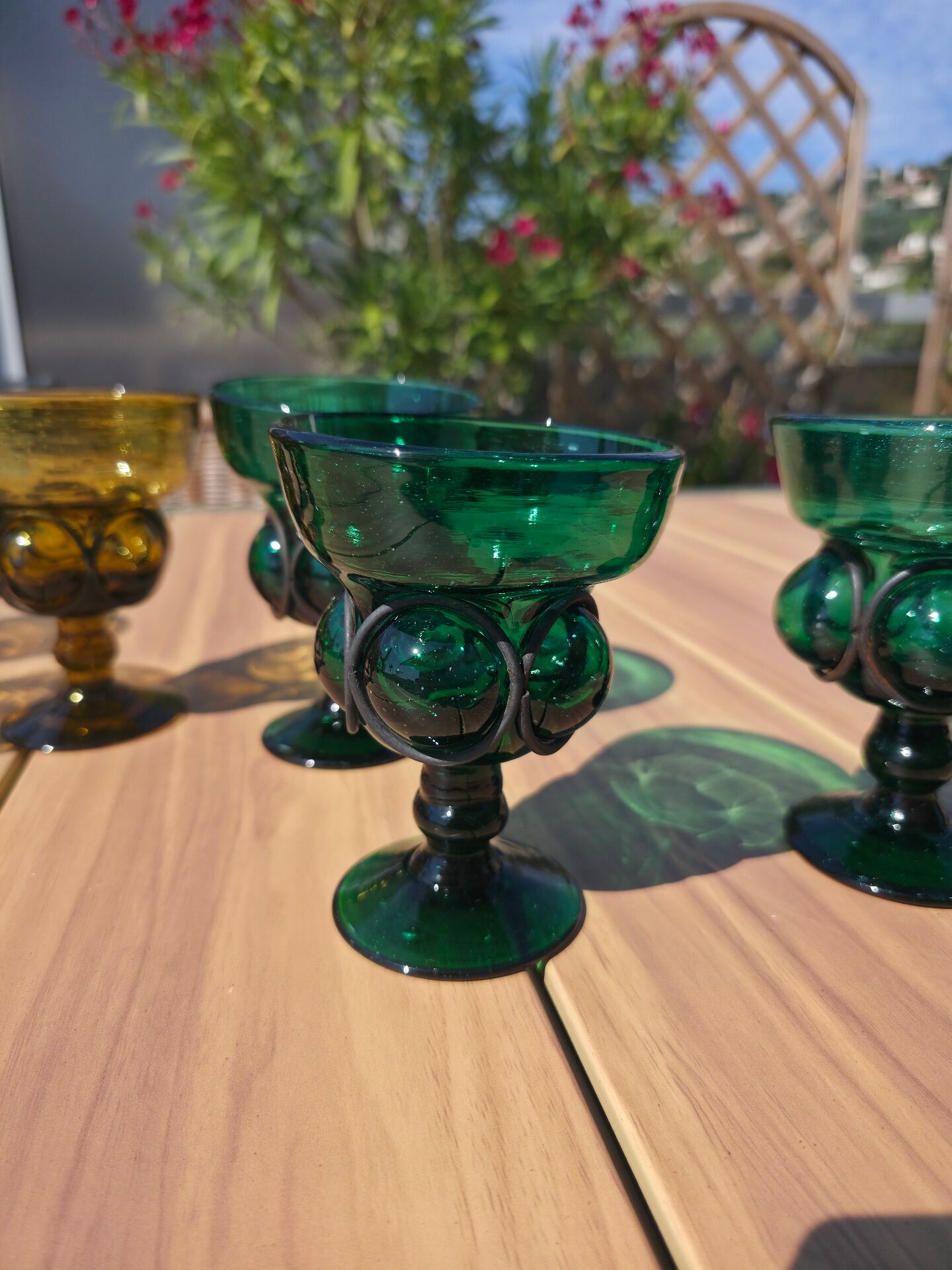 Set of 6 Brutalist Chalices – Attributed to Felipe Derflingher – 1960