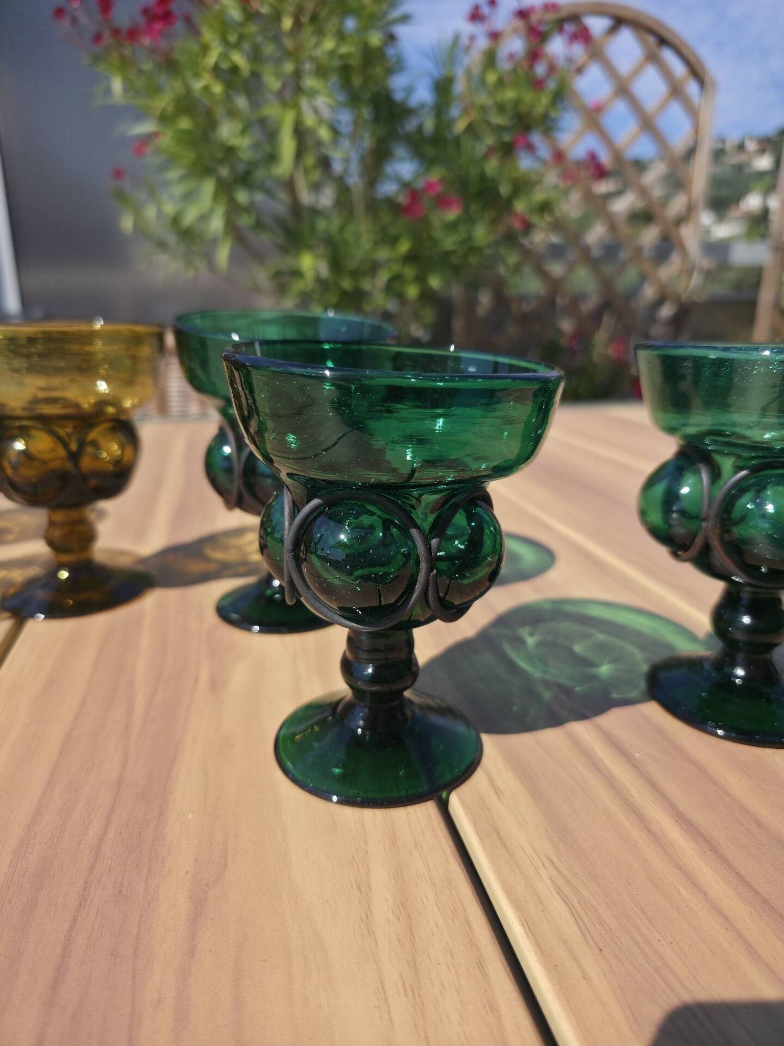 Set of 6 Brutalist Chalices – Attributed to Felipe Derflingher – 1960