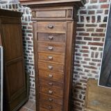 Meuble de métier 11 tiroirs en chêne massif