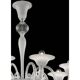 Modern Venetian Murano Glass Chandelier in Transparent and White Tones
