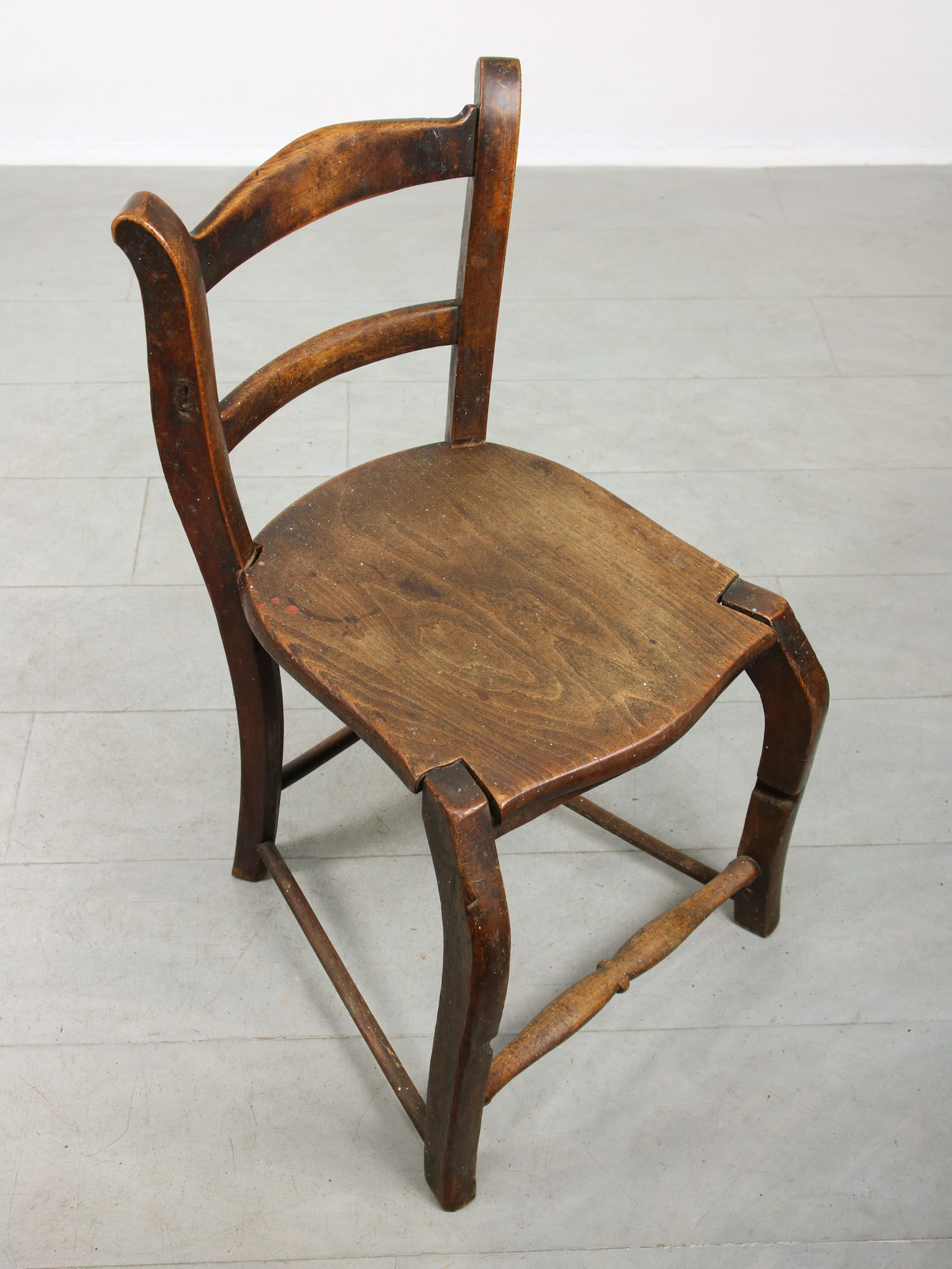 Antique Patinated Children's Chair, 1890s
