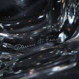 Daum crystal ashtray signed design modernist 1950-1960
