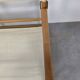 Pair of safari armchairs canvas and leather stretched