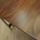Walnut table, Italian design, 1970s, made in Italy.