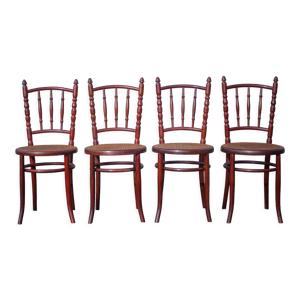 4 chaises Fischel, chaises bistrot