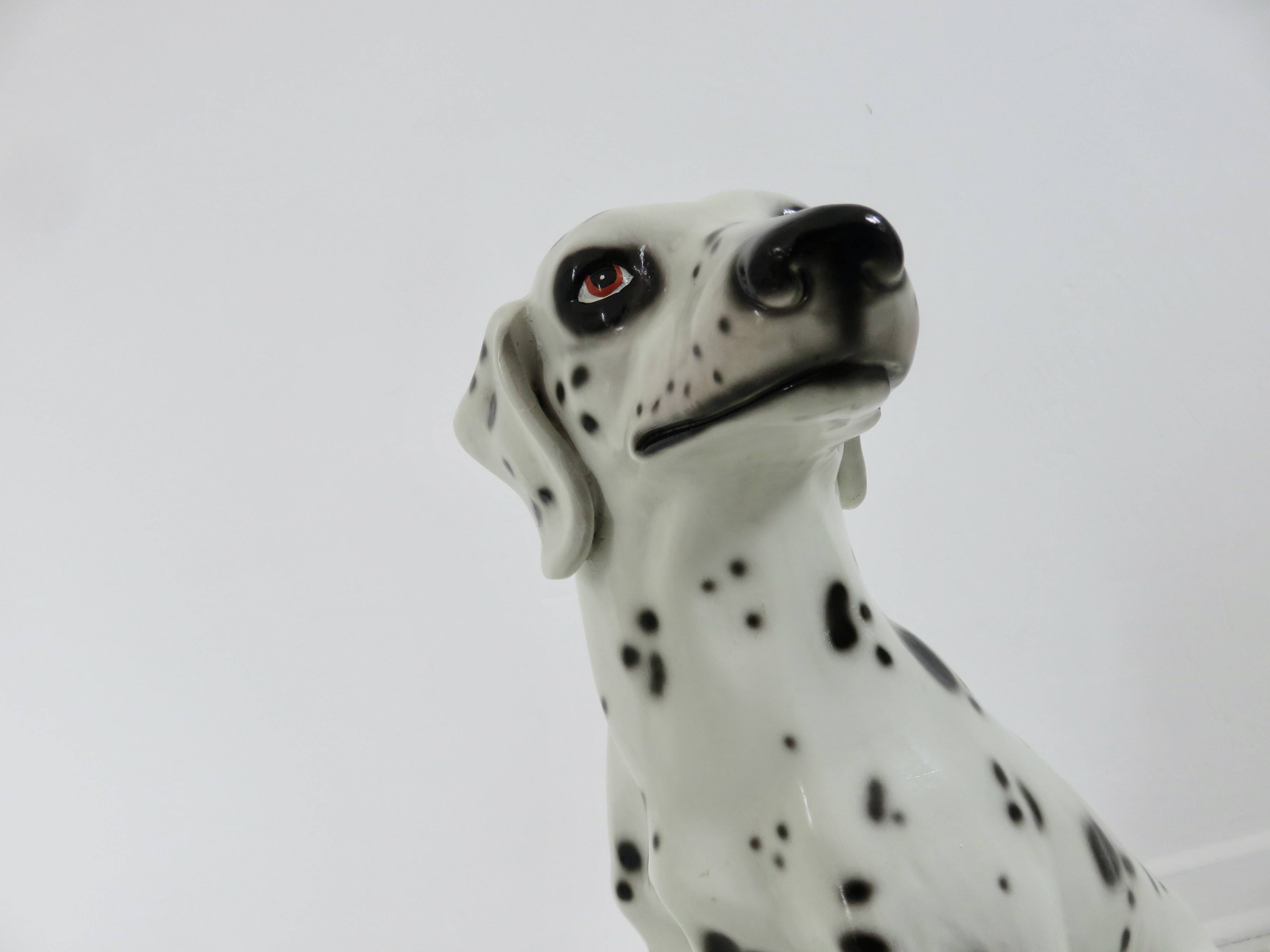 Very large ceramic Dalmatian, Italy, 1960-1970, 43cm