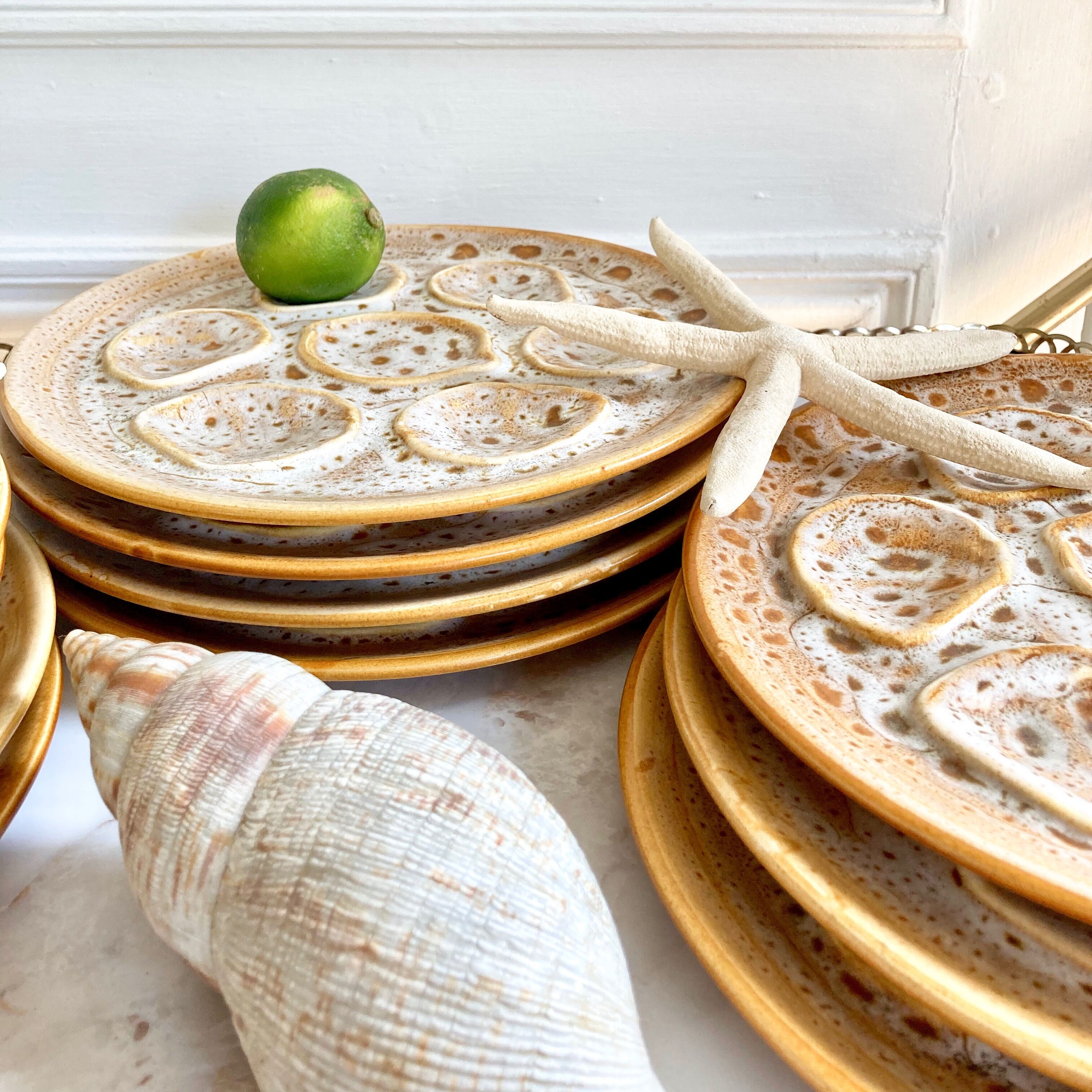 11 Niderviller oyster plates